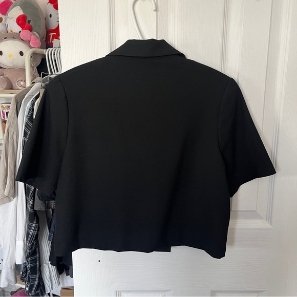 Oak + Fort - double breasted crop blouse - Picture 4 of 5